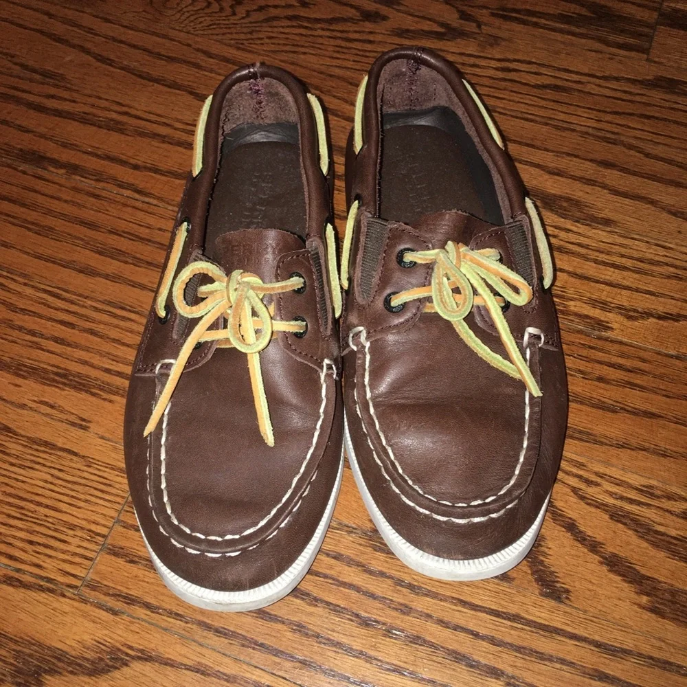 Sperry Brown Leather Boat Shoes Moccasin Loafers